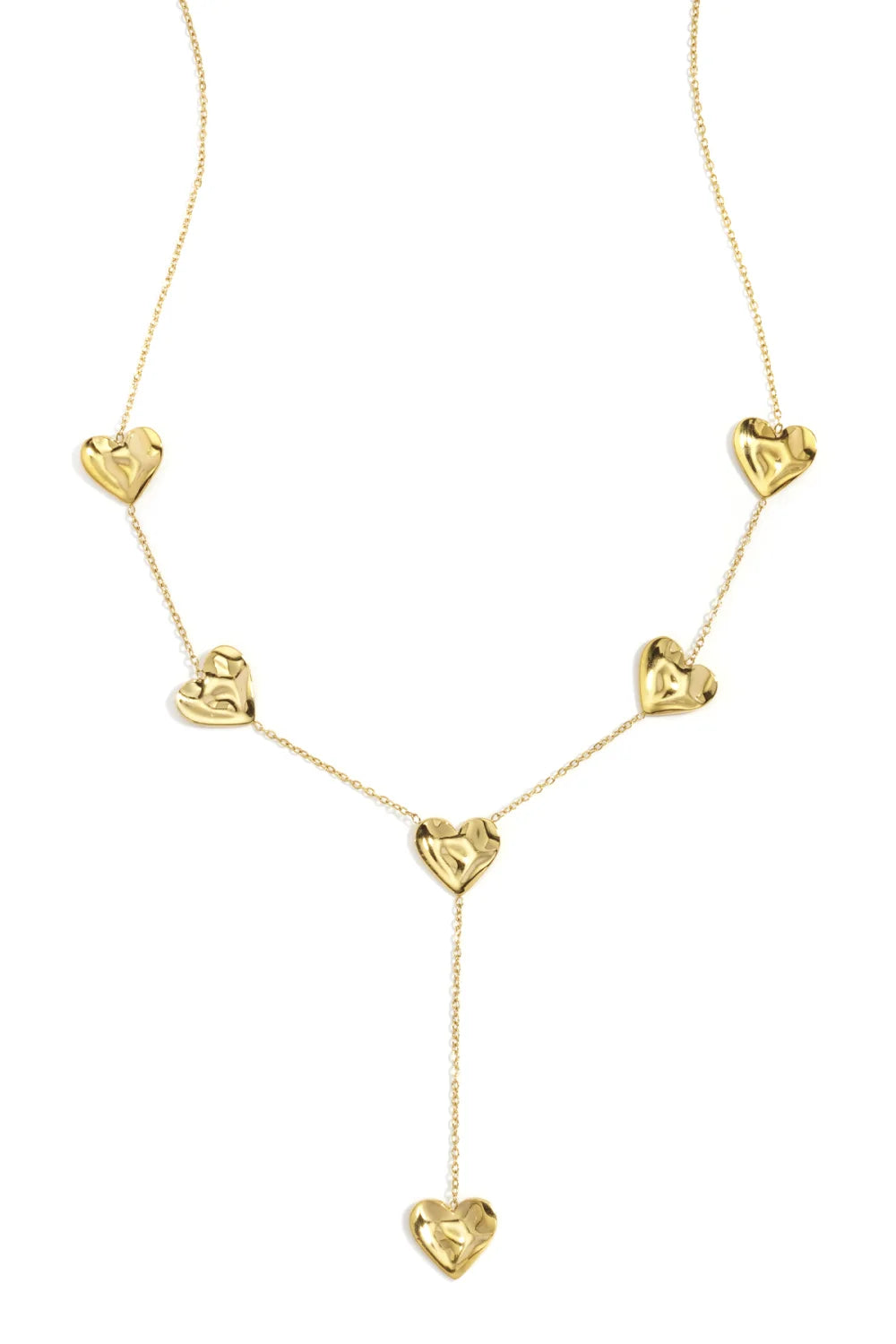 Y wavy heart ketting