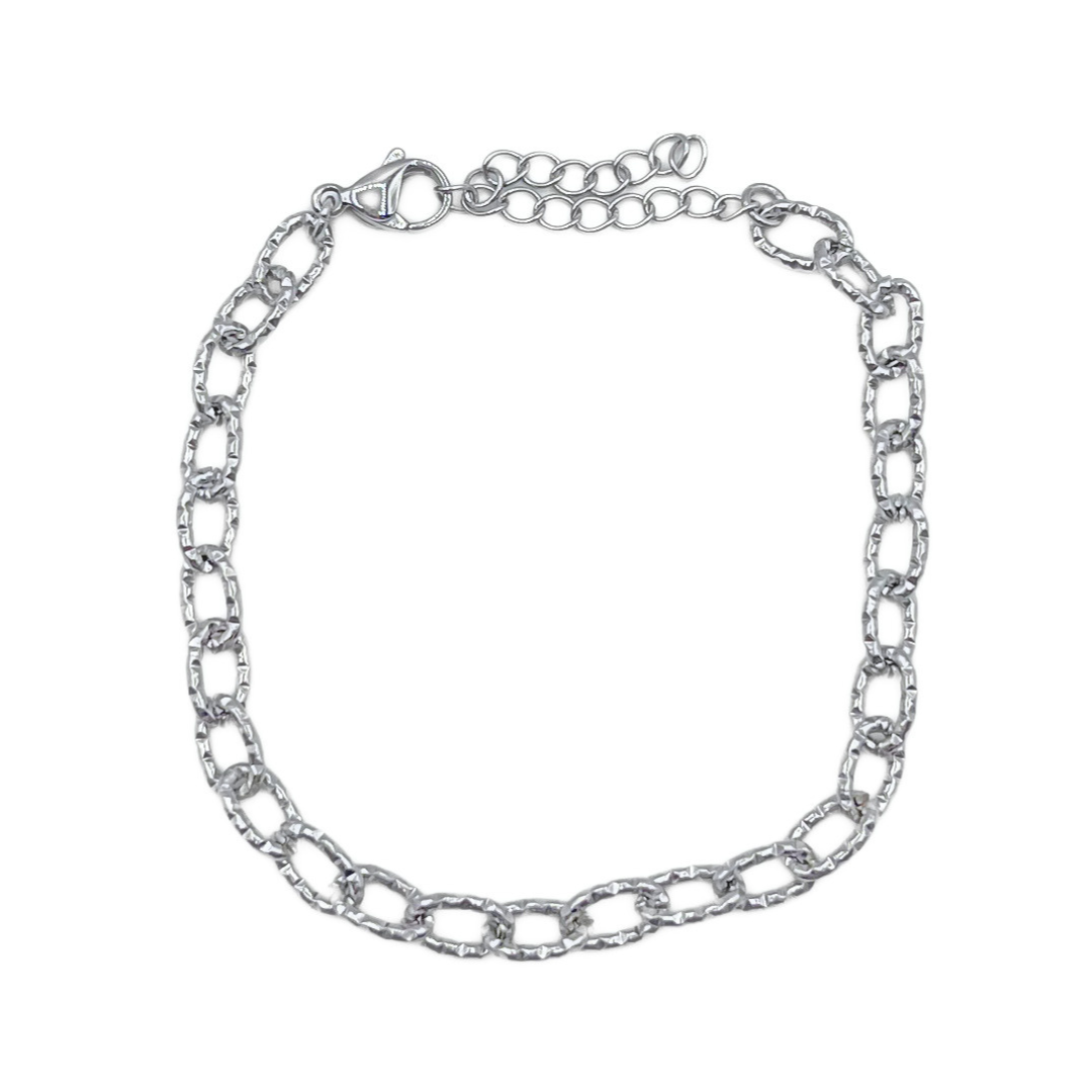 Basic chain armband zilver