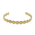 Heart bangle goud