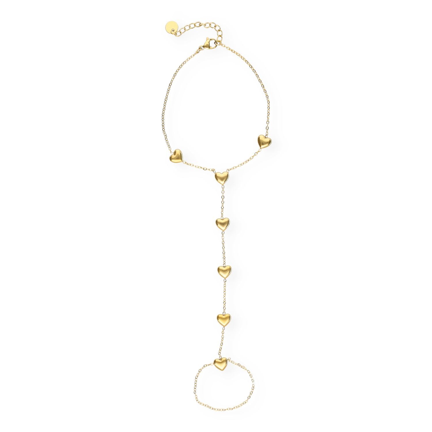 lovely hearts hand chain