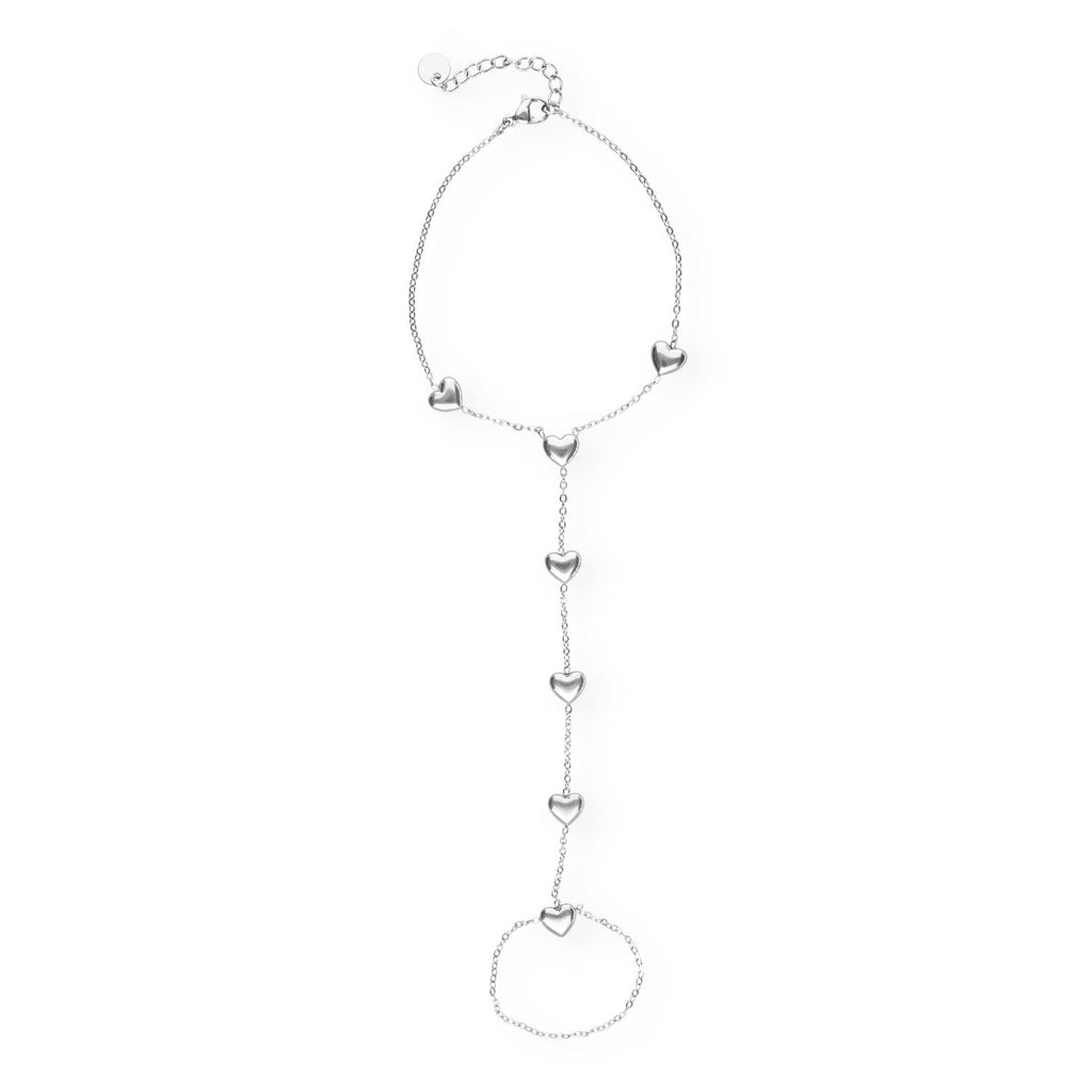 lovely hearts hand chain