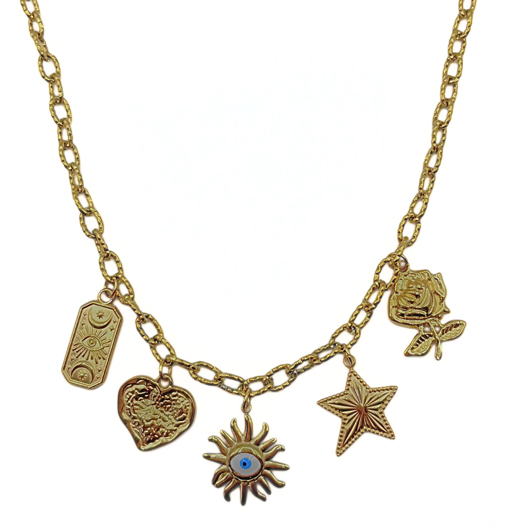 Eye love you ketting goud