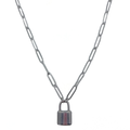 Lock ketting zilver