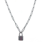 Lock ketting zilver