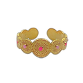 Pink dots ring goud