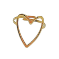 Open heart ring goud