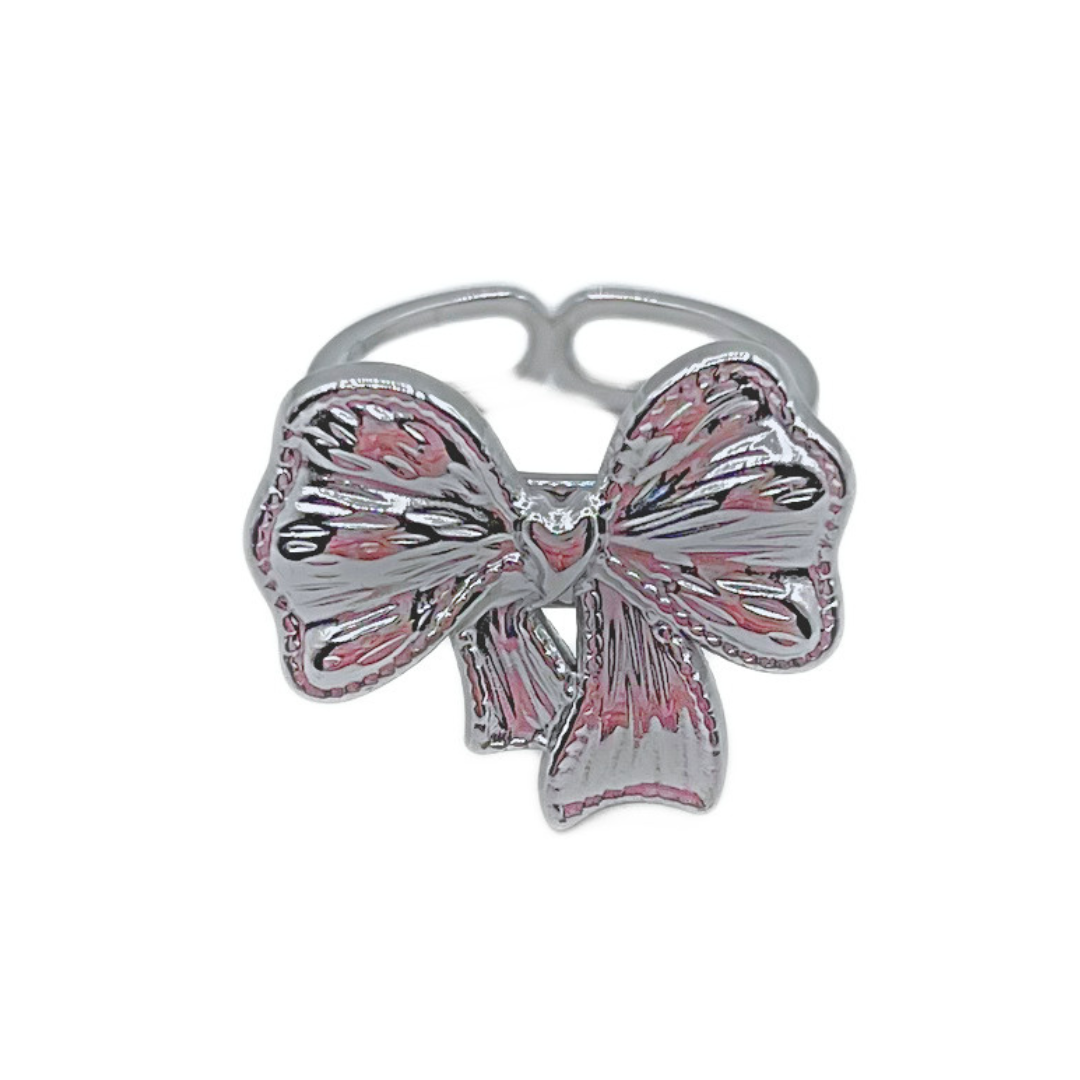 Strikjes ring zilver