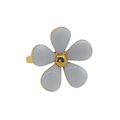 White flower ring goud