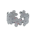 Sparkle flower ring zilver