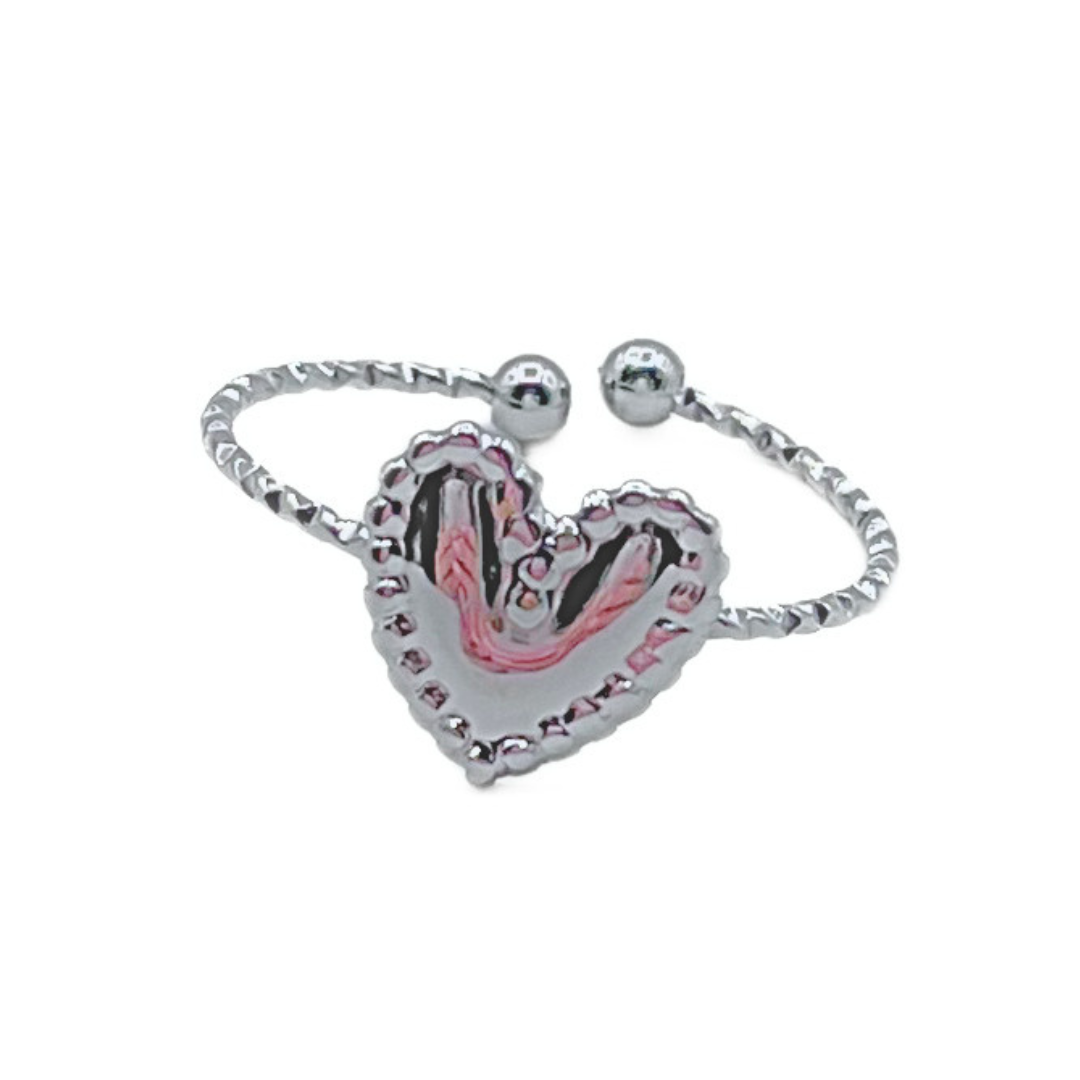 Small heart ring zilver