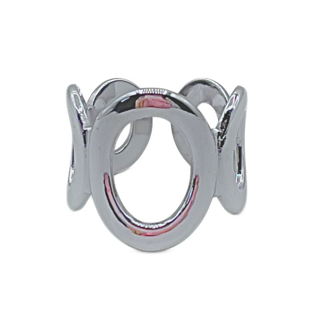 Big circle ring zilver