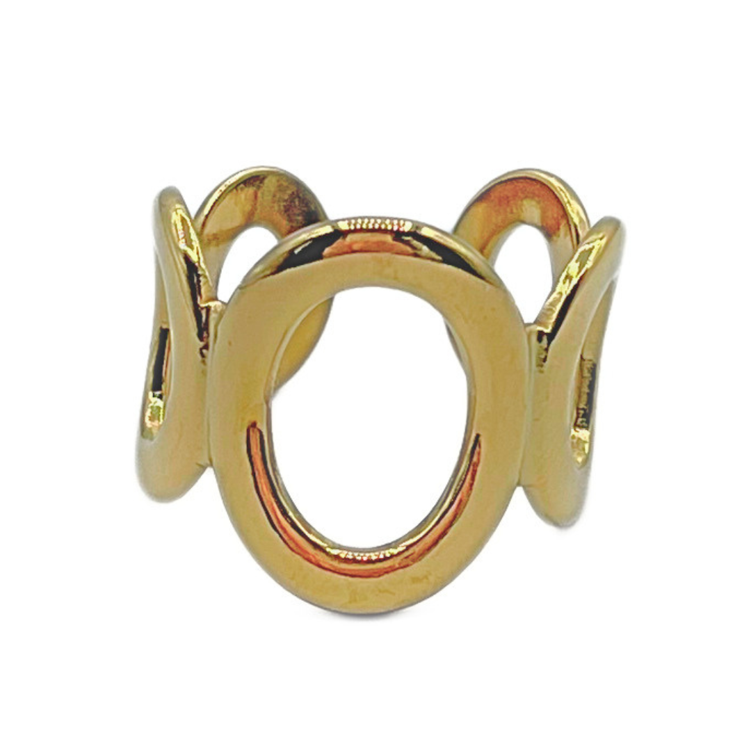 Big circle ring goud