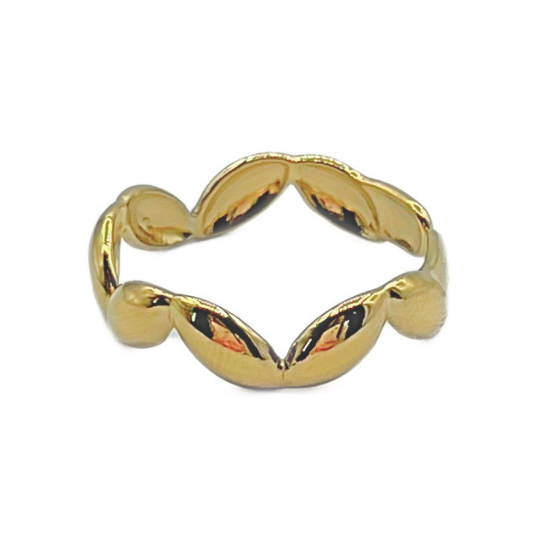 Wave ring goud