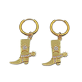Cowboy oorbellen goud