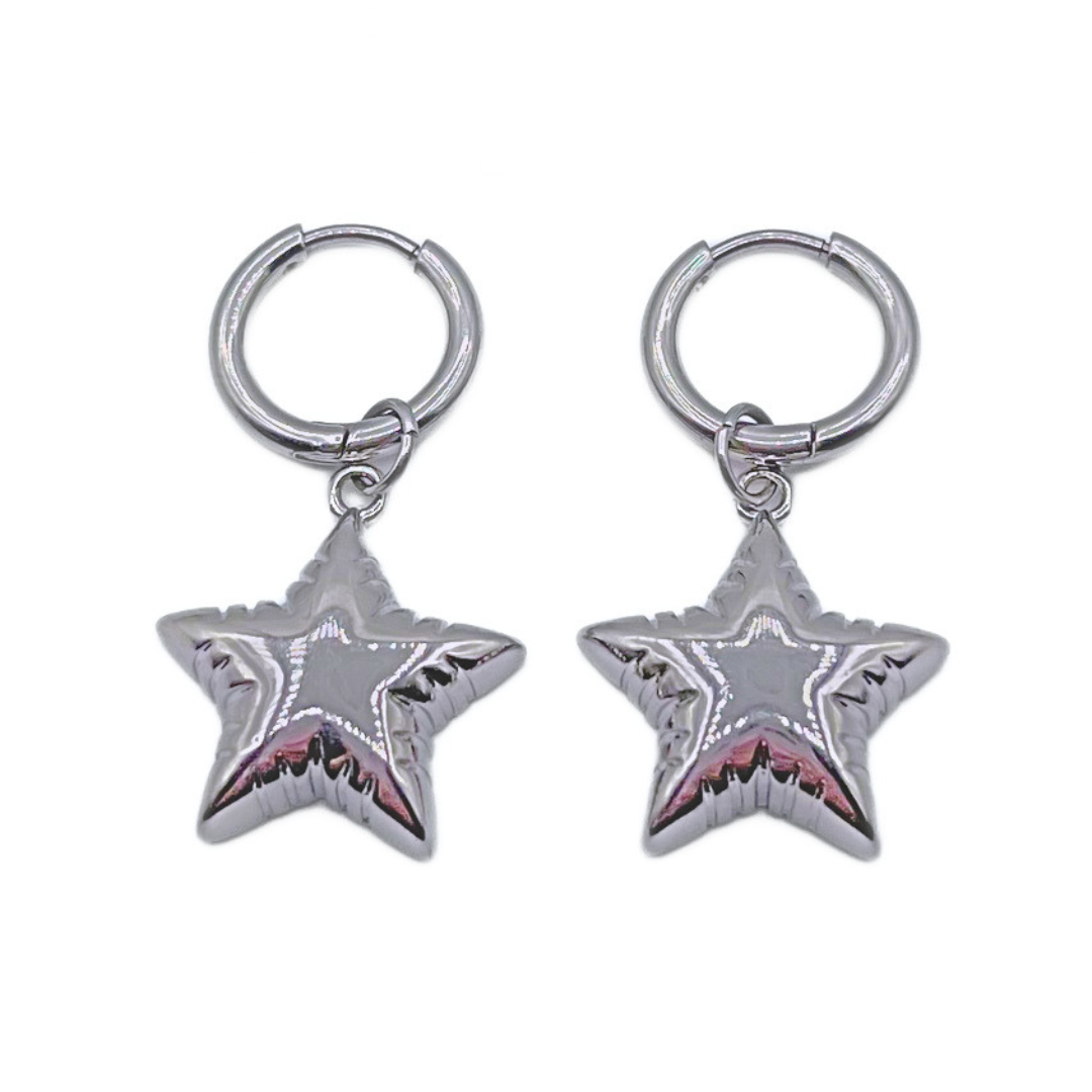 Star oorbellen zilver