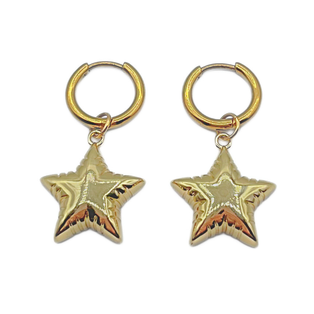 Star oorbellen goud
