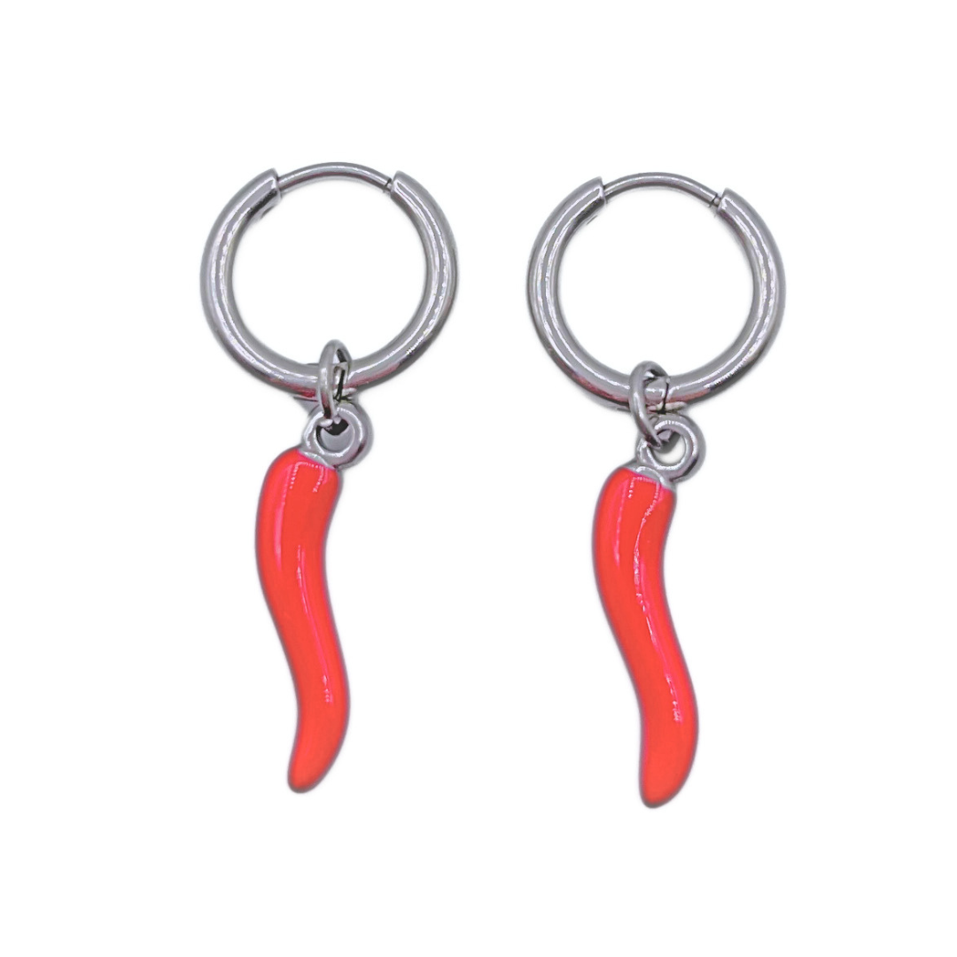 Peper oorbellen zilver