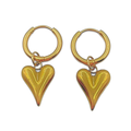 Hart oorbellen goud