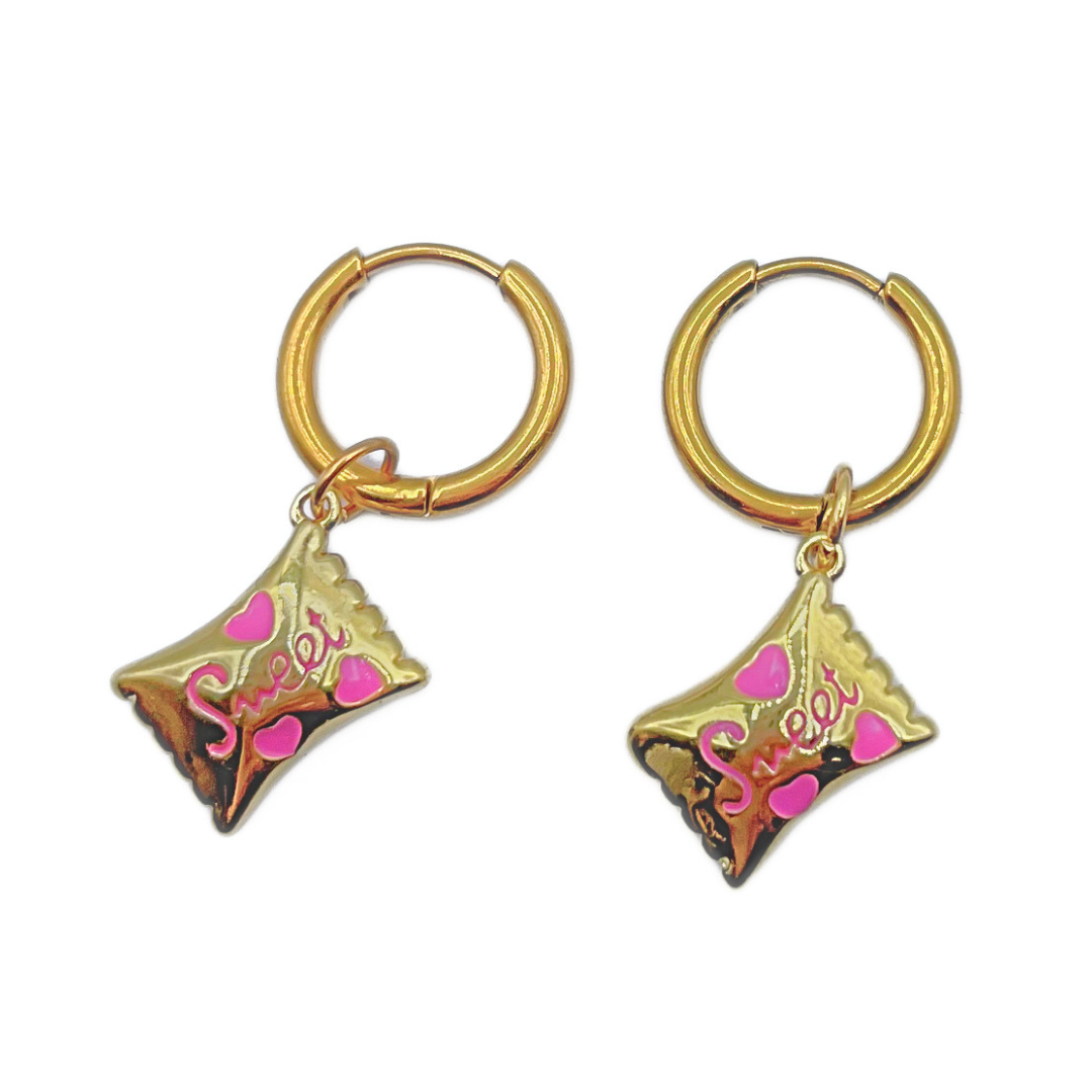 Sweet candy oorbellen goud
